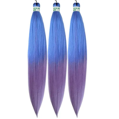 Miniatura 144 de Cabello estirado de fibra Kanekalon para trenzar con cabello humano, color oro rosado, 30 pulgadas