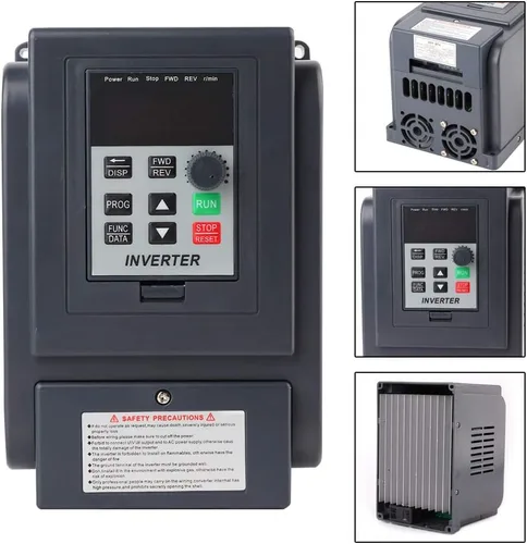 Miniatura 3 de ViaGasaFamido VFD Inversor Variable Frecuencia Drive 1 Fase 220V Entrada 3 Fase 380V Salida AT4-1500X 400Hz 8A Controlador de velocidad del motor