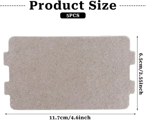 Miniatura 2 de 5 piezas de cubierta de guía de ondas de microondas, rebanada de mica, aislamiento térmico universal para microondas, cubierta de guía de ondas