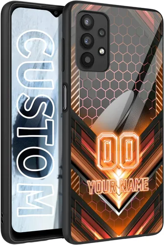 Miniatura 17 de Personalized Ice Hockey vs Name Number US Flag Decor Rubber Cover Phone Case for Galaxy America Fire