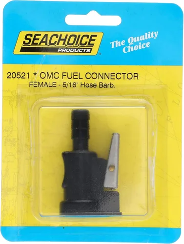 Miniatura 4 de Seachoice Conector de combustible de lujo para manguera Evinrude/Johnson, hembra, 5/16 pulgadas Barb, negro