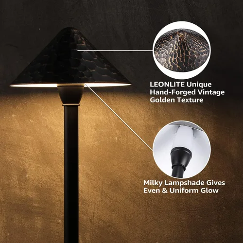 Miniatura 5 de LEONLITE Paquete de 12 luces LED de bajo voltaje, 3 W 12-24 V CA/CC, iluminación de camino con cable, luz exterior para césped de patio, ETL CRI90+