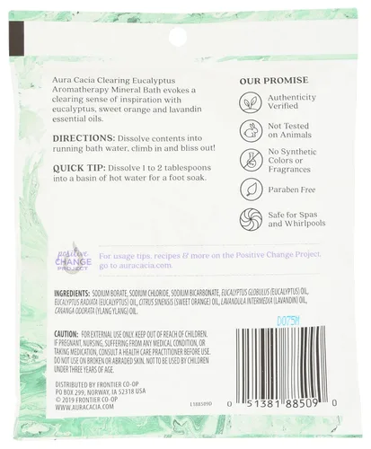 Miniatura 2 de Aura Cacia, Eucalipto de baño mineral, 2.5 onzas