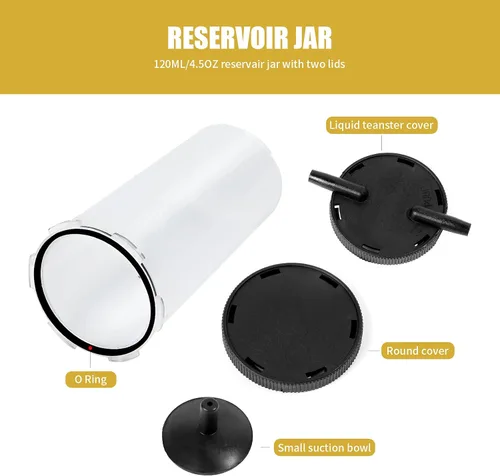 Miniatura 4 de Yonligonju Kit de purga de frenos con bomba de vacío manual con adaptadores de manómetro, juego de purga de líquido de frenos automotriz para Negro