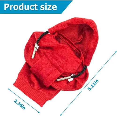 Miniatura 2 de Osilly Funda para palanca de cambios de automóvil, mini sudadera con capucha y diseño de suéter de moda, protector de perilla de palanca de cambios