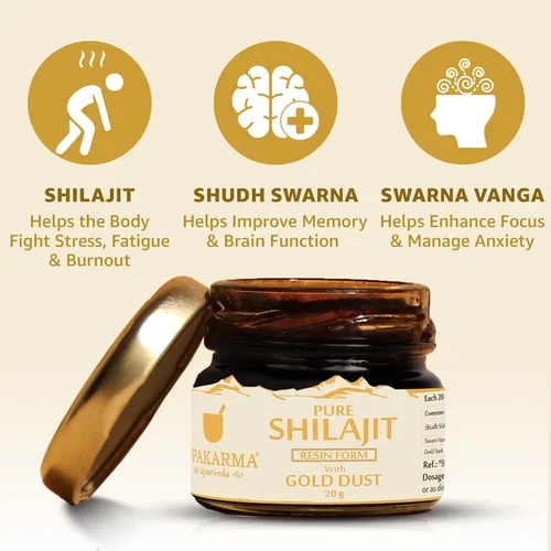Miniatura 2 de Upakarma Ayurveda - Resina pura suave de Shilajit/Shilajeet con cuchara, fuente natural de ácido fúlvico y oligominerales, paquete 1