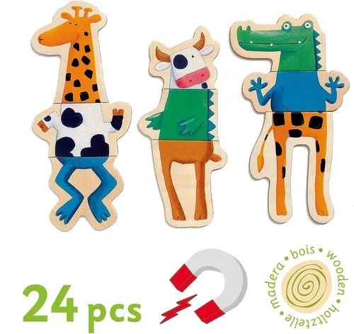 Miniatura 7 de Djeco Crazy animales magnéticos (24 unidades)