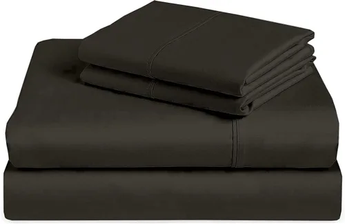 Set de 4 sábanas premium - Sábanas de algodón tamaño individual - 100% algodón - 300 hilos - Sábana bajera con bolsillo profundo de 15 pulgadas y