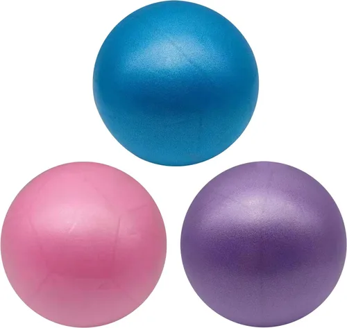 Paquete de 3 pelotas de ejercicio pequeñas, minipelotas de pilates de 5.9 pulgadas, anti estallidos y antideslizantes, mini pelota de yoga para