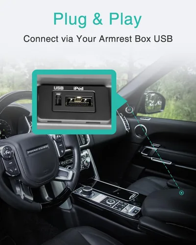 Miniatura 5 de Adaptador de coche Bluetooth con cable para iPod, adaptador de audio inalámbrico premium para Land Rover, Range Rover y Jaguar, Bluetooth 5.0