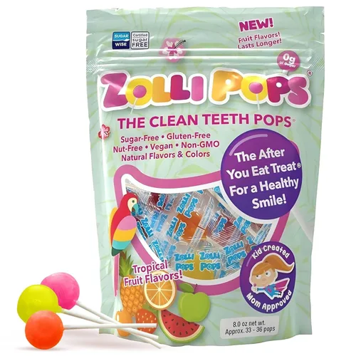 Miniatura 9 de Zollipops Clean Teeth Pops - Caramelos sin azúcar con xilitol, paletas sin colorantes, aptos para dieta keto y diabética, golosinas aprobadas por