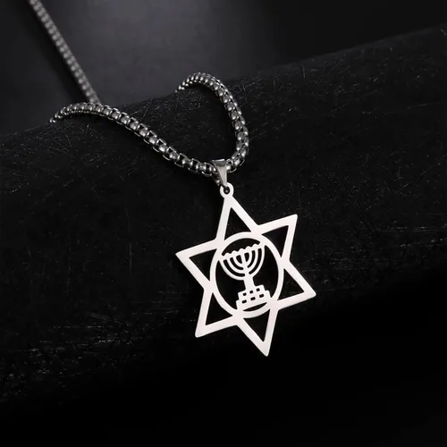 Miniatura 37 de EUEAVAN Collar con dije de estrella de David contra el mal de ojo de seis puntas con dije de estrella de David, hexagrama demoníaco religioso