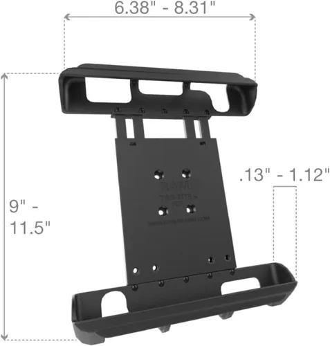 Miniatura 2 de RAM MOUNTS Tab-Tite - Soporte para tablet iPad y tabletas de 10 pulgadas con funda, soporte universal con resorte con compatibilidad de montaje AMPS