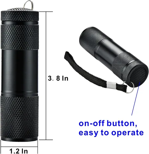 Miniatura 2 de Paquete de 6 luces negras UV 9 LED linterna antorcha luz al aire libre etc (paquete de 6)