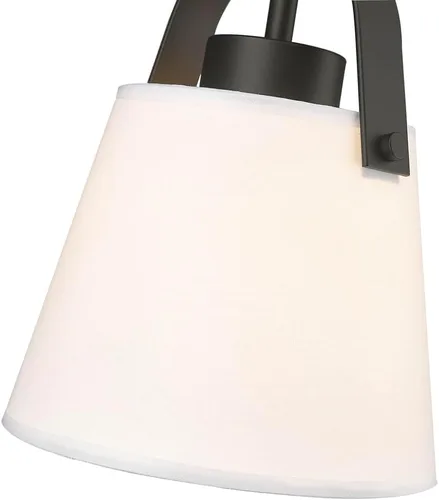 Miniatura 2 de Z-Lite 743P8-MB Z-Studio - Colgante de lino, 1 luz de 60 vatios, negro mate