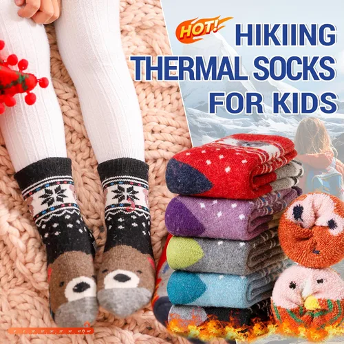 Miniatura 74 de Eocom 6 pares de calcetines de invierno cálidos de lana para niños y niñas