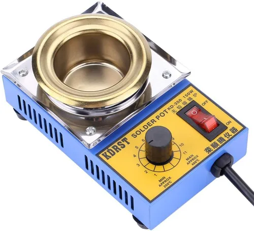 Miniatura 8 de Olla de soldadura, 110V 150W Olla de soldadura sin plomo Soldadura Baño Desoldador Placa de Titanio 1.969 in 392.0-842.0 °F(US Plug)