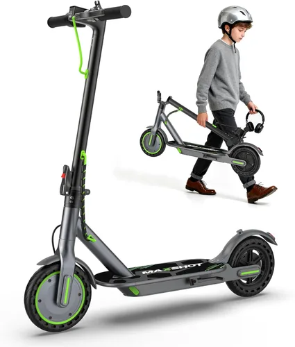 Miniatura 19 de MAXSHOT Scooter eléctrico para adultos, neumáticos de 8.5/10/14 pulgadas, 19/22 mph, motor de 350 W/500 W, rango de 21-28 millas, plegable con doble