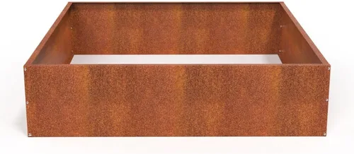 Miniatura 9 de Corten - Maceta de acero para exteriores, diseño rústico y moderno, cama grande de metal elevado para uso comercial y residencial (12 x 12 pulgadas)