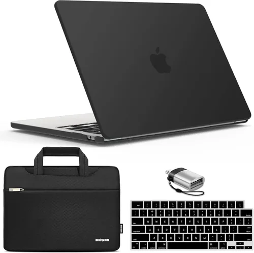 Miniatura 26 de IBENZER Compatible con estuche para MacBook Air de 13 pulgadas 2025 2024 2023 2022 M4 A3240 M3 A3113 M2 A2681, estuche rígido y funda con protector