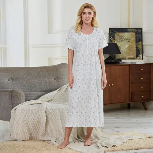 Miniatura 3 de Keyocean - Camisones para mujer, 100% algodón, suave, ligero, cómodo, ropa de dormir