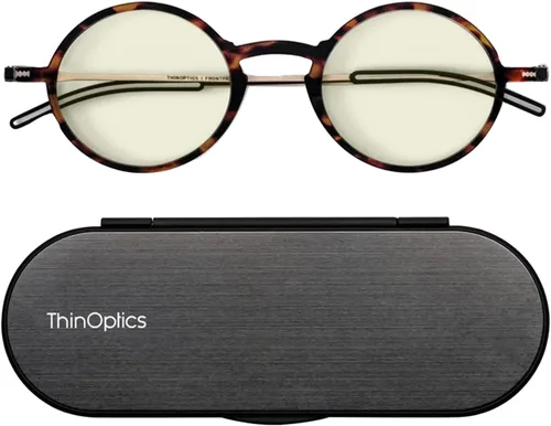 Miniatura 8 de ThinOptics unisex-adult Manhattan Blue Light Blocking Glasses Round Reading Glasses
