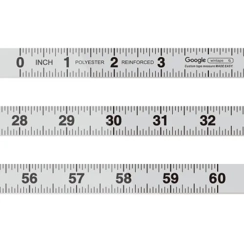 Miniatura 2 de WIN TAPE Regla de banco de trabajo cinta métrica con respaldo adhesivo de 60 pulgadas (izquierda a derecha)