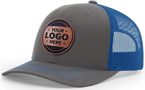 Miniatura 32 de Sombrero de parche de cuero de camionero personalizado grabado con láser