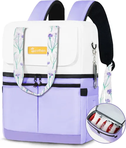 Miniatura 9 de Scothen Mochila Enfriadora con Doble Cubierta y 12 Paquetes de Hielo - Mantiene 36 Latas Frías por Hasta 24 Horas - Mochila Enfriadora Aislada