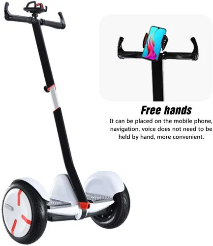 Miniatura 3 de ToLanbbt Manillar de patinete ajustable para Segway Ninebot Mini PRO con soporte para teléfono, control de palanca de liberación de presión de Negro