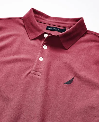 Miniatura 2 de Nautica Polo de piqué de algodón elástico sólido de manga corta para hombre