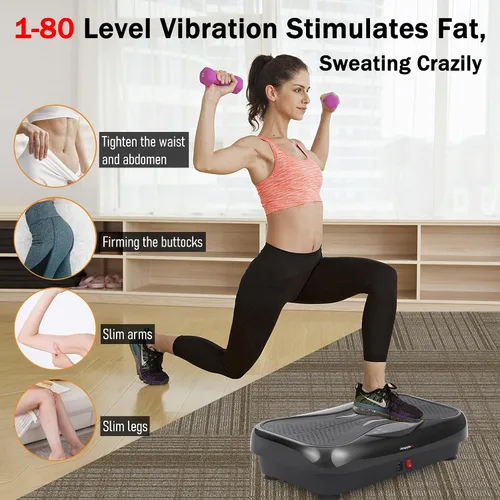 Miniatura 2 de Whole Body Vibration Plate Exercise Machine – Power Vibrating Plate for Lymphatic Drainage Weight Loss, Shake Plate Exercise Platform with Touch