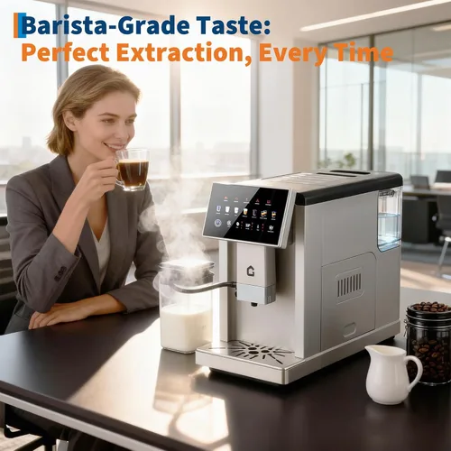 Miniatura 4 de Cafetera espresso de 3ª generación con espumador de leche, cafetera y molinillo extraíbles, grosor y sabor ajustables, control de volumen de café