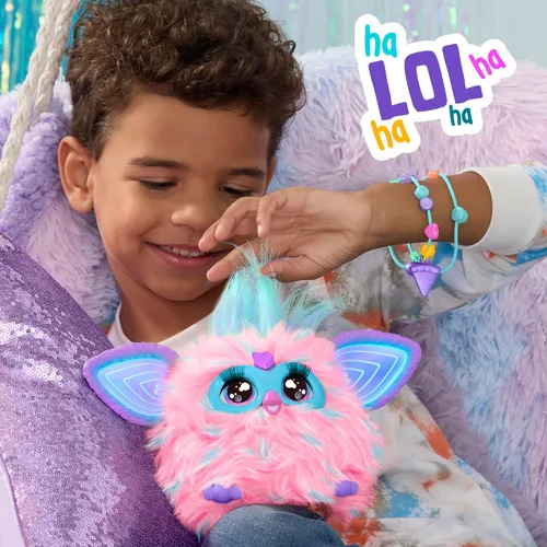 Miniatura 9 de Furby Cotton Candy, 15 accesorios de moda, juguetes de peluche interactivos para niñas y niños de 6 años en adelante, animatronic activado por voz