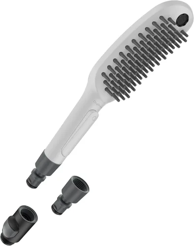 Miniatura 7 de hansgrohe Ducha para mascotas al aire libre con spray de 3 rociadores de conexión rápida, spray para piernas, spray para patas en el cielo, 04973540