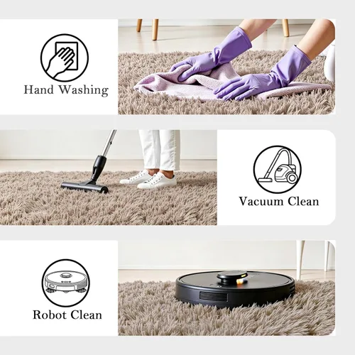 Miniatura 5 de Alfombras para dormitorio, de 4 x 6 pies, alfombras para sala de pelo, alfombra grande de felpa suave, alfombras peludas para sala de estar, niños