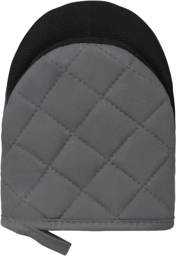 Miniatura 6 de Guantes cortos para horno, resistentes al calor, 500 °F, guantes de cocina con agarre de silicona, antideslizantes para hornear, parrilla, barbacoa