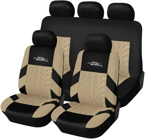 Miniatura 13 de AUTOYOUTH - Juego completo de fundas para asientos de auto, fundas para asientos delanteros y asiento trasero dividido para mujer, juego de Azul