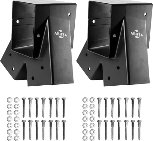 Miniatura 2 de ABUSA - Juego de soportes para columpios resistentes que incluye 2 soportes de columpio en forma de A negros, 2 asientos de columpio y 4 colgadores