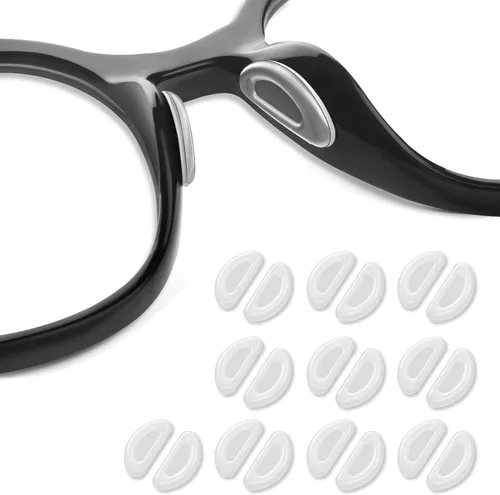 Miniatura 8 de Almohadillas de nariz para gafas, almohadillas antideslizantes para la nariz, suaves y cómodos cojines de silicona para gafas de sol, reducen la 10