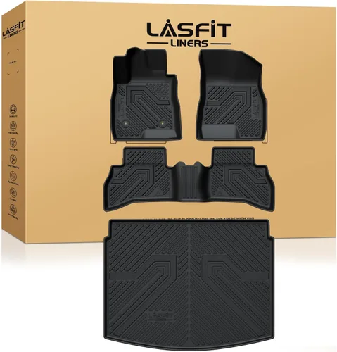 Miniatura 40 de LASFIT Tapetes de elastómero termoplástico para 1a y 2a fila de asientos de auto, para todo tipo de clima