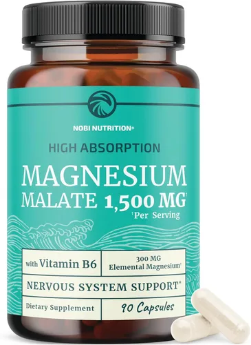 Miniatura 14 de Magnesio Zinc y Vitamina D3 Complejo de 260MG Citrato Mag de alta absorción, glicinato y malato Soporte para la salud muscular, función