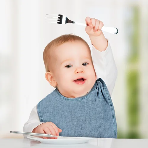 Miniatura 5 de Toulite Paquete de 6 baberos de muselina para bebé, bandana de algodón, unisex, para niños y niñas, suaves y absorbentes para la dentición y babeo
