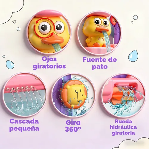 Miniatura 3 de Juguetes de baño para niños de 1 a 3 años: juguetes de baño para niñas de 1, 2, 3 años, juguete de bañera rosa para niños de 2 a 4 años, regalos