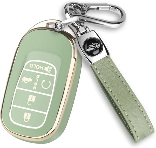 Miniatura 14 de QBUC Funda para llavero Honda con llavero, protector de funda compatible con llave remota inteligente Honda Accord Civic HRV CRV Pilot 2022-2026