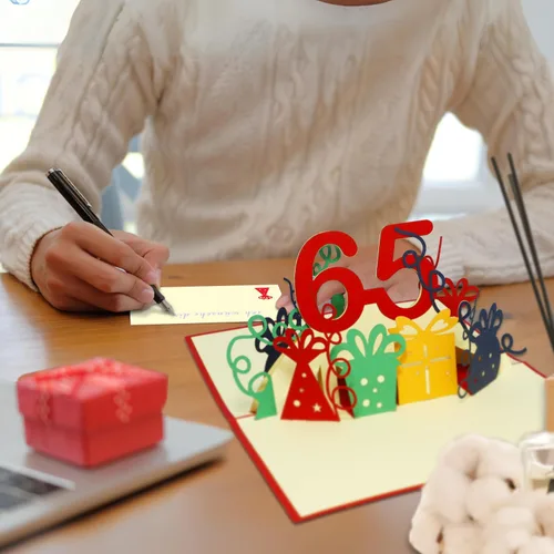 Miniatura 3 de LIN17346 - Tarjeta de felicitación 3D desplegable para invitación de cumpleaños, mamá, papá, ella, él, hija, hijo, mejor amigo, esposa, marido, tío