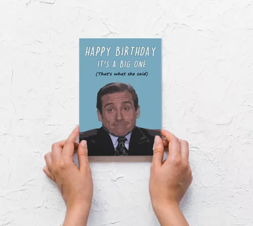 Miniatura 5 de XXDJLP Humor Tarjetas de cumpleaños de The Office Regalos para fanáticos del programa de televisión, divertida tarjeta de cumpleaños de Michael