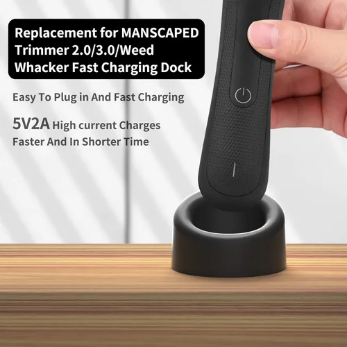 Miniatura 2 de Cargador de repuesto para cargador MANSCAPED 2.0/3.0 con cable de alimentación de 1.5M, base de soporte de carga inalámbrica para cortadora
