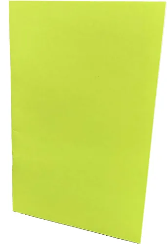 Miniatura 4 de Paquete de 50 folletos en blanco con cubierta verde lima brillante, 32 páginas sin rayas, sin rayas, con papel blanco de 24 libras de 8.5 x 5.5