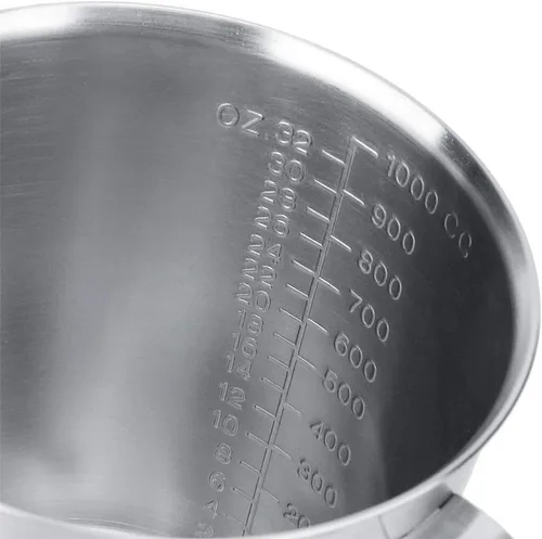 Miniatura 7 de Fdit Jarra de espuma de leche de acero inoxidable, 32 oz/33.8 fl oz, plata, acero 304, 5.0 in de altura, para café espresso capuchino